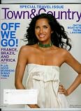 Town & Country, Special Travel Issue & On The Road With Padma Lakshmi April 2009 Issue (Single Issue Magazine)