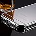 For iPhone 6 Plus Case, Roybens Luxury Metal Air Aluminum Bumper Detachable + Mirror Hard Back Case 2 in 1 Cover Ultra-Thin Frame for Apple iPhone 6 Plus(5.5) - Retail Packaging(Silver)