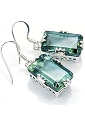 Incredible Sterling Silver Lab Created Color Change Alexandrite Dangle Earrings