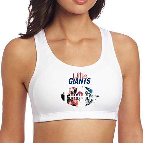 BestGifts Women's Football Giants Sports Bra Vest White Size L
