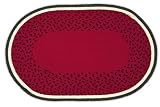 Watermelon Rug (Handmade Braided Rug) - 3'x2'