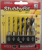 Milescraft 2300 Wood Stubby Drill Bit Set