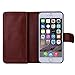iPhone 6 Plus Case, iPhone 6s Plus Case, TabPow [Wallet Case] 9 Card Holder [Detachable Wallet Folio] PU Leather Flip Case Cover for iPhone 6 Plus/iPhone 6s Plus (5.5 inch), Brown