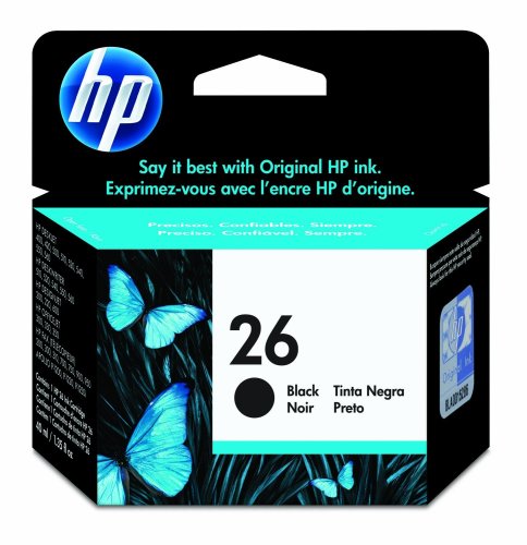 HP 26 Black Ink Retail Packaging