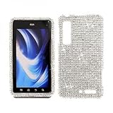Silver BLING COVER CASE SKIN 4 Motorola DROID 3 XT862