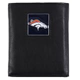 Denver Broncos Mens NFL Genuine Leather Tri-fold Wallet