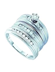 0.54CT DIAMOND ROUND CENTER TRIO SET