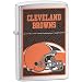 Zippo NFL Cleveland Browns Lighter (Silver, 5 1/2 x 3 1/2 cm)