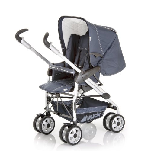 Imagen 4 de Hauck 122501 Eagle All in One - Carrito convertible con capazo, saco para las piernas, bolsa para pañales, capota, silla de coche (grupo 0+), color azul marino