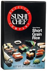 Sushi Chef Short Grain Rice, 20-Ounce Boxes (Pack of 6)