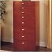 Jewelry : Contempo Curved Natural Cherry Jewelry Armoire Box