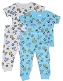 Little Boys' Cotton Loungewear Set with Sports Print