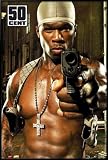 50 Cent Gun Framed Art Framed Poster Print 25x37
