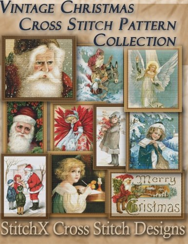 Vintage Christmas Cross Stitch Pattern Collection: Black & White Charts