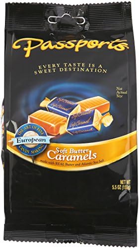 Passports Soft Butter Caramels Bag, 5.5 Ounce (Pack of 8)