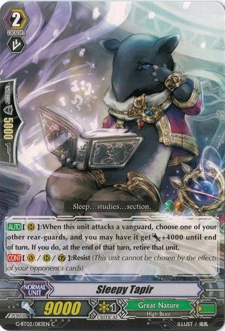 Cardfight!! Vanguard TCG - Sleepy Tapir (G-BT02/083EN) - G Booster Set 2: Soaring Ascent of Gale & Blossom