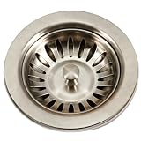 Houzer 190-9180 Stainless Steel Drain Basket Strainer, 3-1/2-Inch
