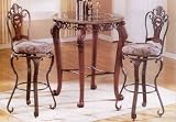 51pa4jXCGSL. SL160  3pc Bar Table & Swivel Bar Stools Set Dark Cherry Finish