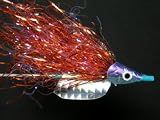 NEW FLIES Pearlescent Nuclee-r UVA Holographic & Glow in Dark Sinking Sharkskin Head Tube & Trolling Boogie Fly #150