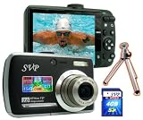 SVP Xthinn-737 Black 7MP 3x Optical zoom 3-inch LCD Digital Camera + FREE 4GB High Speed SD Memory Card & Tripod