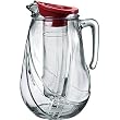 Bormioli Rocco Rolly Jug with Ice Container and Red Lid, 87-1/4-Ounce