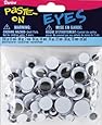 Darice 200-Piece Variety Pack of Round Eyes, Black and White