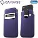 CAPDASE iPhone4 専用 スマートポケット レザーケース コールID Dot, パープル／ブラック SLIH4-S951