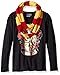 Harry Potter Big Girls' Hogwarts Long Sleeve T-Shirt with Scarf, Black, Small