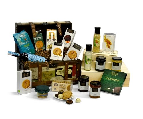 Large Luxury Vintage Organic Food Chest Hamper