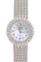 Geneve 14K Solid White Gold Womens' Cocktail Watch .60 carats of diamonds on 14k white gold mesh bracelet