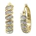 10k Gold Overlay Sterling Silver 1/10 cttw Diamond 
