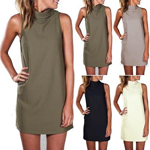 jierly New Sexy Women Summer Casual Sleeveless Party Evening Cocktail Short Mini Dress Black S