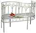 Evergreen 2GM117 Garden Daisy Double Sided Metal Bench, 49-Inches Long