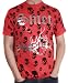 SMET by Christian Audigier Ed Hardy T-Shirt Mens Crow Skull Red/Black/Silver