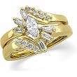 14K Yellow Gold Diamond Wedding Set - 0.70 Ct.
