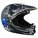THH TX-10 Motocross Skull and Web Design Helmet White & Blue