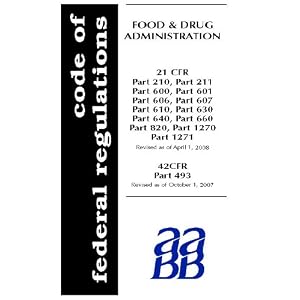 Code of Federal Regulations Mini Handbook by American Association of Blood Bank (AABB)
