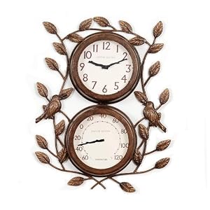 Clock And Thermometer - Brown (Medium)