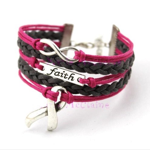 Cancer Awareness Pink Ribbon Bracelet, Faith Nigeria Ubuy