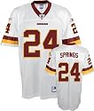 Shawn Springs White Reebok NFL Replica Washington Redskins Jersey