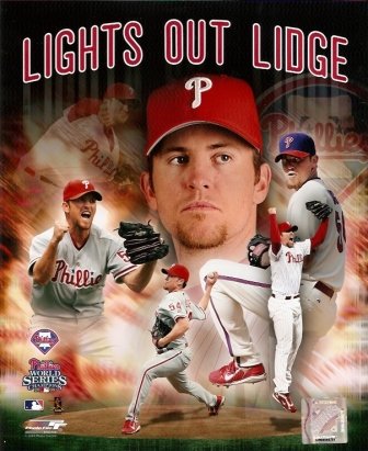 Brad Lights Out Lidge Phillies Collage 8x10 Photo