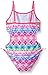 Angel Beach Girls' Spectrum Printed Mesh Ruffle Cut Out Monokini One Piece Swimsuit