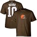 Cleveland Browns Tee : Reebok Cleveland Browns #10 Brady Quinn Brown Scrimmage Gear Tee