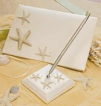 Beach Guestbook and Pen - Ivory