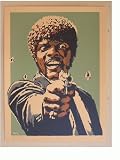 Pulp Fiction Silkscreen Poster Samuel L Jackson L