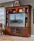 Hooker Furniture 097-55-552 / 097-55-452 Metropolitan View Plasma TV Stand and Hutch in Rich Clear D