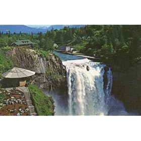 Post Card: CT-788 SNOQUALMIE FALLS LODGE AND VISTA POINT WASHINGTON (Color by Bernie McNeil Plastichrome by Colourpicture)