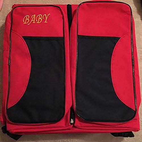 Cuddle Baby Covertible Diaper Basinett Travel Bag (Red)