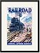 Black Framed/Matted Print 17x23, Railroad Magazine: Annual Speed Survey, 1945