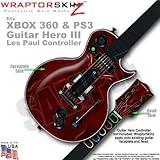 Abstract 01 Red WraptorSkinz Skin fits XBOX 360 & PS3 Guitar Hero III Les Paul Controller (GUITAR NO